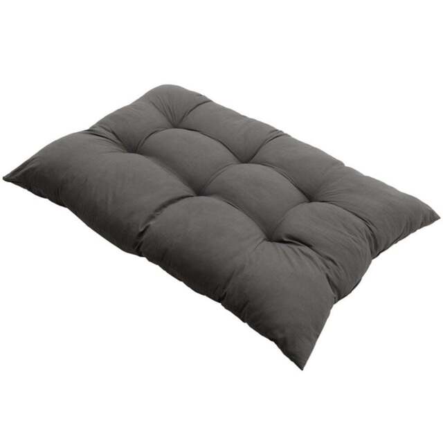 Living and Home Dark Grey Rectangular Tufted Seat Cushion - Wilko - image 1