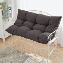 Living and Home Dark Grey Rectangular Tufted Seat Cushion - Wilko - thumbnail 7