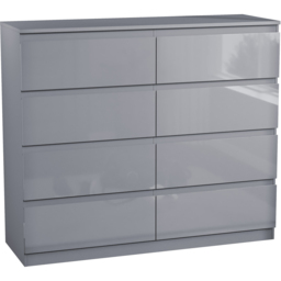 Vida Designs Glinton 8 Drawer Grey Chest of Drawers - Wilko - thumbnail 3