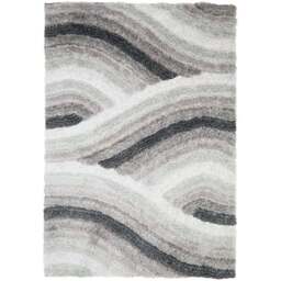 DS Living Wave Grey Ultra Plush Rug 160 x 230cm - Wilko - thumbnail 1