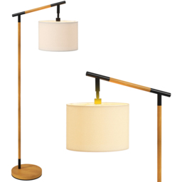 Portland Brown 350 Degree Rotating Floor Lamp with LED Bulb - Size: 165 x 35 x 63cm - Wilko - thumbnail 4