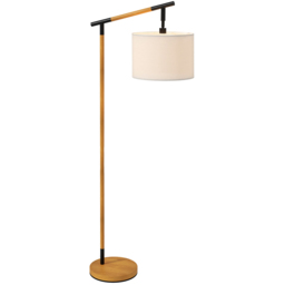 Portland Brown 350 Degree Rotating Floor Lamp with LED Bulb - Size: 165 x 35 x 63cm - Wilko