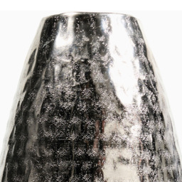 Silver Hammered Metal VaseSilver - Wilko - thumbnail 3