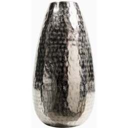 Silver Hammered Metal VaseSilver - Wilko - thumbnail 1