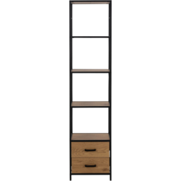 Florence Seaford 2 Drawer 4 Shelf Oak and Black Bookcase - Furniture To Go - Wilko - thumbnail 4