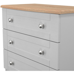 Crowndale Sussex 3 Drawer Grey Ash and Bardolino Oak Chest of Drawers Ready Assembled - Grey Ash & Bardolino Oak - Wilko - thumbnail 6