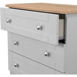 Crowndale Sussex 3 Drawer Grey Ash and Bardolino Oak Chest of Drawers Ready Assembled - Grey Ash & Bardolino Oak - Wilko - thumbnail 7