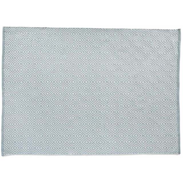 Hug Rug Sky Grey Woven Diamond Rug 120 x 170cm - Wilko - image 1