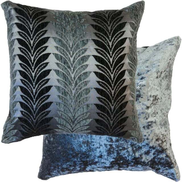 Serene Trellis Charcoal Cushion Cover 43 x 43cm - Grey - Wilko - image 1