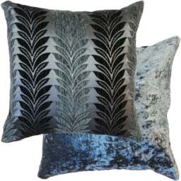 Serene Trellis Charcoal Cushion Cover 43 x 43cm - Grey - Wilko - thumbnail 1