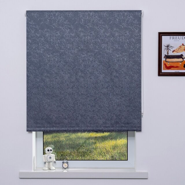 Trends Crackle Blackout Blind - Dark Grey/120cm - Trend Blinds - Wilko - image 1