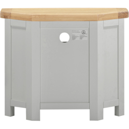 Seconique Windsor 2 Door Pebble Grey and Oak Corner TV Unit - Size: 65 x 80 x 40cm - Pebble Grey/Oak - Wilko - thumbnail 6