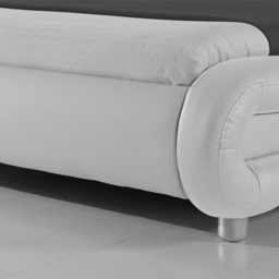 Home Detail Galaxy Double White Faux Leather Bed Frame with LED - Wilko - thumbnail 6