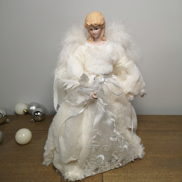 Premier White Angel Holding Dove Christmas Tree Topper 30cm - Size: 30 x 30 x 9cm - Wilko - thumbnail 3