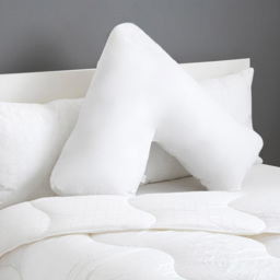 Serene Hotel Filled V-Shape Pillow 50 x 75cm - Size: Single - White - Wilko - thumbnail 3