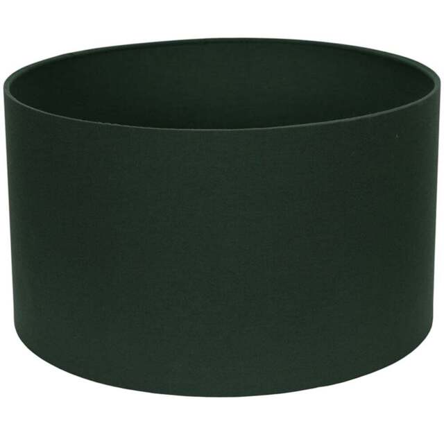 ValueLights Reni Forest Green Fabric Medium Drum Shade - Size: 20 x 35 x 35cm - Wilko - image 1