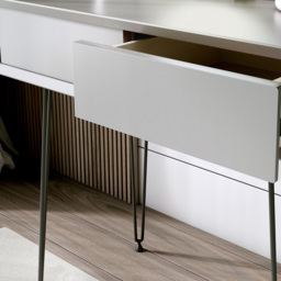 CARME Home Piper 2 Drawers Mocha and Black Dressing Table - Size: 31 x 51.5 x 91cm - Grey - Wilko - thumbnail 5