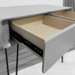 CARME Home Piper 2 Drawers Mocha and Black Dressing Table - Size: 31 x 51.5 x 91cm - Grey - Wilko - thumbnail 4