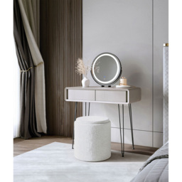 CARME Home Piper 2 Drawers Mocha and Black Dressing Table - Size: 31 x 51.5 x 91cm - Grey - Wilko - thumbnail 7