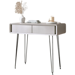 CARME Home Piper 2 Drawers Mocha and Black Dressing Table - Size: 31 x 51.5 x 91cm - Grey - Wilko - thumbnail 3