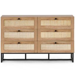Julian Bowen Padstow 6 Drawer Oak Chest of Drawers - Brown - Wilko - thumbnail 4
