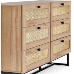 Julian Bowen Padstow 6 Drawer Oak Chest of Drawers - Brown - Wilko - thumbnail 5