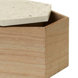 Premier Housewares White Large Mimo Trinket Box - Size: 16 x 18 x 11cm - Wood - Wilko - thumbnail 6