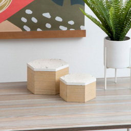 Premier Housewares White Large Mimo Trinket Box - Size: 16 x 18 x 11cm - Wood - Wilko - thumbnail 3