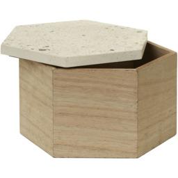 Premier Housewares White Large Mimo Trinket Box - Size: 16 x 18 x 11cm - Wood - Wilko - thumbnail 4