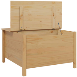 vidaXL Hill 5 Drawer Honey Brown Solid Pine Wood Coffee Table - Size: 49 x 79.5 x 79.5cm - Wilko - thumbnail 6