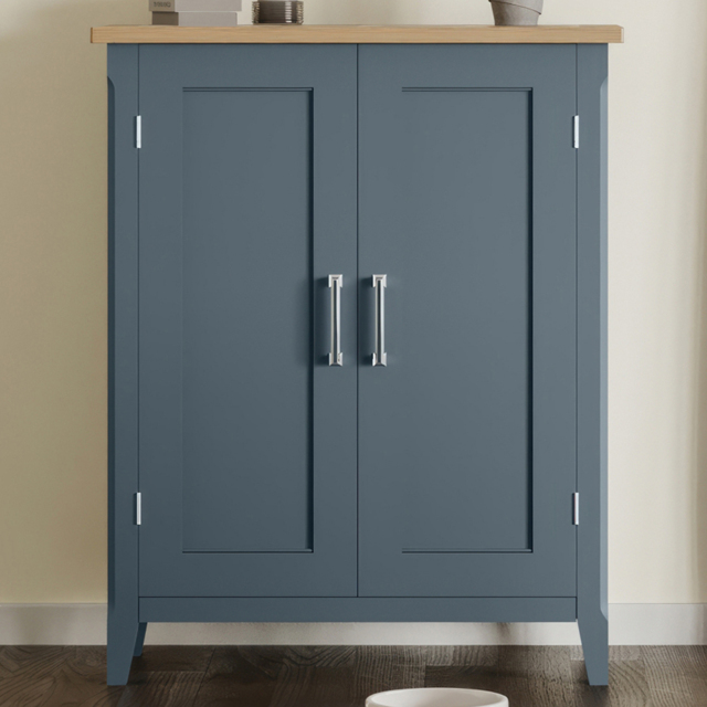 Baumhaus Signature 2 Door Blue Shoe Storage Cabinet - Wilko - image 1