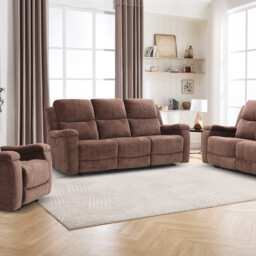 Ledbury 3 Seater Recliner Sofa Dark Brown - Wilko - thumbnail 4