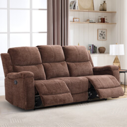 Ledbury 3 Seater Recliner Sofa Dark Brown - Wilko - thumbnail 3