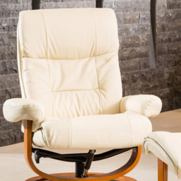 Artemis Home Barriston Cream Massage and Heat Swivel Recliner Chair with Footstool - Size: Single - Beige - Wilko - thumbnail 3