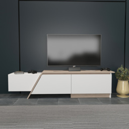 Decorotika Zonas 3 Door White and Cordoba TV Unit - Size: 45 x 180 x 35cm - Multi - Wilko - thumbnail 6