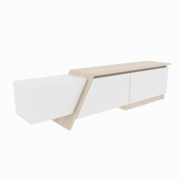 Decorotika Zonas 3 Door White and Cordoba TV Unit - Size: 45 x 180 x 35cm - Multi - Wilko - thumbnail 3