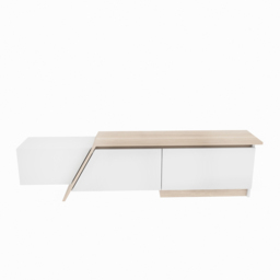 Decorotika Zonas 3 Door White and Cordoba TV Unit - Size: 45 x 180 x 35cm - Multi - Wilko - thumbnail 4