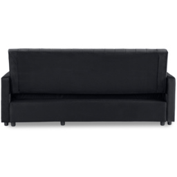 Home Detail Devon Double Sleeper Black Velvet Pull Out Sofa Bed - Size: 3 Seater - Wilko - thumbnail 4