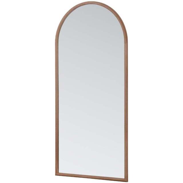 Yearn Arched Solid Oak Framed Full Length Mirror 180 x 80cm - Brown - Wilko - image 1