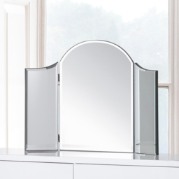 Julian Bowen Canto Curved Dressing Table Mirror - Size: 65 x 50cm - Clear - Wilko - thumbnail 3
