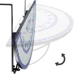 tectake White and Blue Mosaic Pattern Hanging Table - Size: 62 x 65 x 75cm - white/blue - Wilko - thumbnail 4