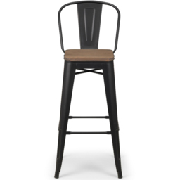 Julian Bowen Grafton Metal Bar Stool Set of 2 - Black - Wilko - thumbnail 5