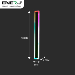 Ener-J 100 x 8cm Acrylic Black Colour Changing Outdoor Wall Light - Size: 102 x 8 x 2cm - Wilko - thumbnail 7