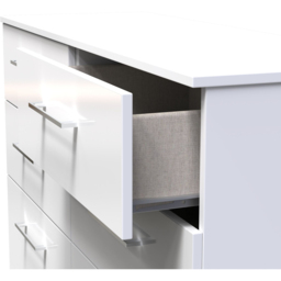Crowndale Worcester 6 Drawer White Wide Chest Ready Assembled - Wilko - thumbnail 7