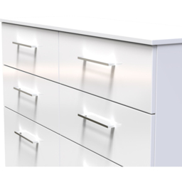 Crowndale Worcester 6 Drawer White Wide Chest Ready Assembled - Wilko - thumbnail 6