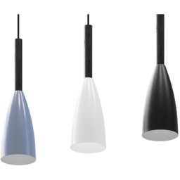 Living and Home 3 Light Iron E27 Pendant Light - Size: 101.5 x 50 x 10cm - Black + White + Blue - Wilko - thumbnail 4