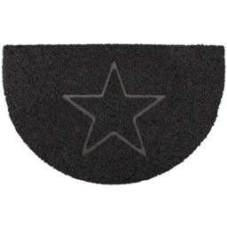 Oseasons Black Star Half Moon Doormat 70 x 44cm - Wilko - thumbnail 1