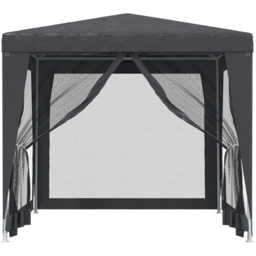 vidaXL 2.5 x 2.5m Anthracite Party Tent with 4 Mesh Sidewalls - Grey - Wilko - thumbnail 4