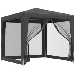 vidaXL 2.5 x 2.5m Anthracite Party Tent with 4 Mesh Sidewalls - Grey - Wilko - thumbnail 3