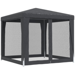 vidaXL 2.5 x 2.5m Anthracite Party Tent with 4 Mesh Sidewalls - Grey - Wilko - thumbnail 6